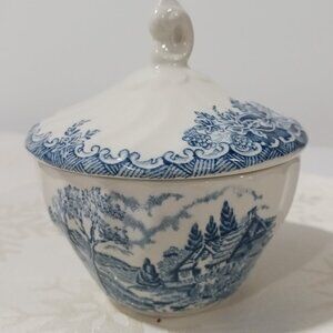 The Brook Blue Sugar bowl